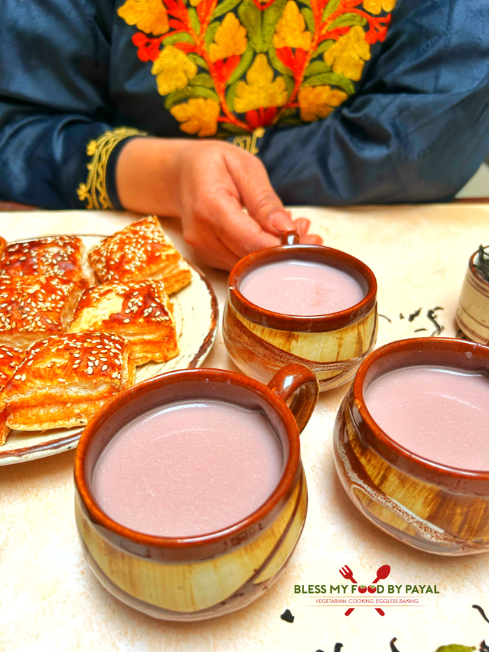 Authentic Kashmiri Noon Chai Recipe - Instant version