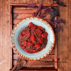 Woste Haak te Nadru | Kashmiri Red Spinach with lotus stem