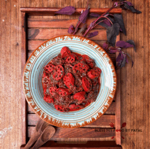 Woste Haak te Nadru | Kashmiri Red Spinach with lotus stem