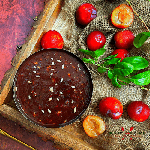 Aloo Bukhara Chutney | Plum Chutney Recipe