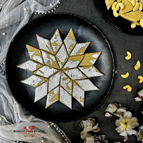 No Fire Kaju Katli | No Cook Kaju Barfi