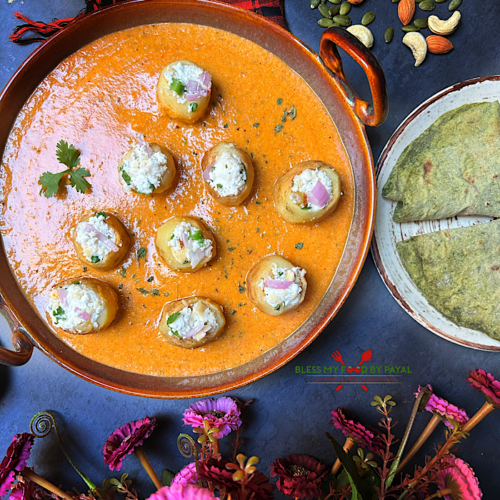 Banarsi Dum Aloo Recipe | Paneer Khoya stuffed Aloo | Bharwan Aloo Recipe