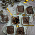 Eggless Mini Choco Lava Cakes Recipe | Eggless Individual Chocolate Lava Cakes | Gooey Eggless Molten Chocolate Cakes