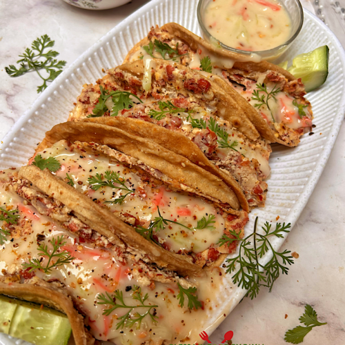 High-Protein Vegan Rajma Tacos with Creamy Oat Yogurt Sauce | Vegan Rajma (Red Kidney Beans) Tacos with Oat Yogurt Sauce