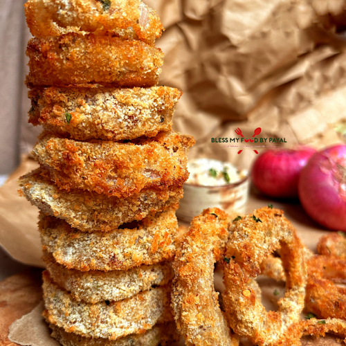 Crispy Air Fryer Onion Rings Recipe | Homemade Air Fryer Onion Rings