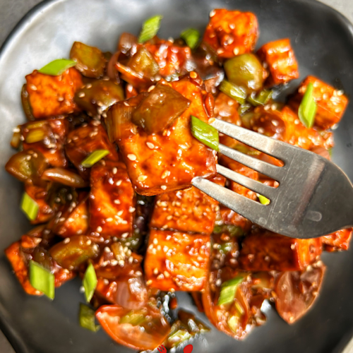 Air Fryer Chili Tofu Recipe (Vegan & Gluten-Free) | Crispy Air Fryer Chilli Tofu