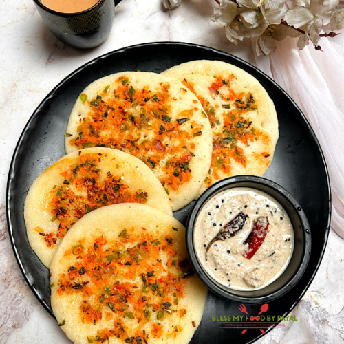 Instant Rava Uttapam Recipe Without Curd | Vegan Uttapam Recipe