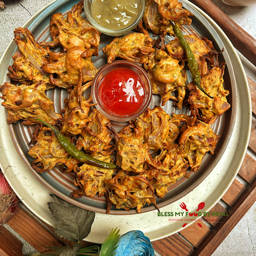 Air Fryer Pyaz Pakoda Recipe Without Deep Frying | Crispy Air Fryer Onion Pakoda Recipe