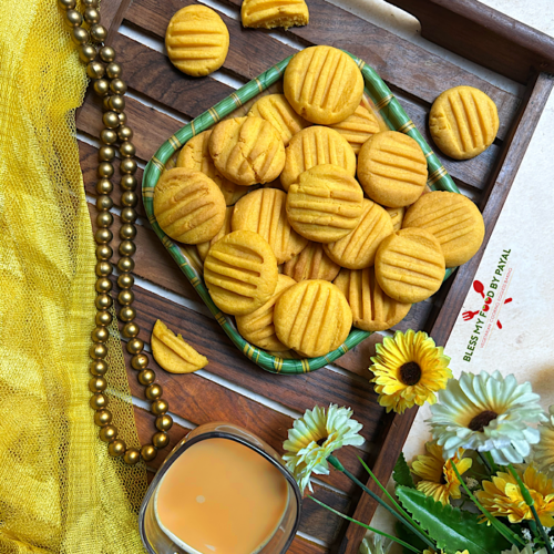 Eggless Custard Cookies in Oven and Air Fryer