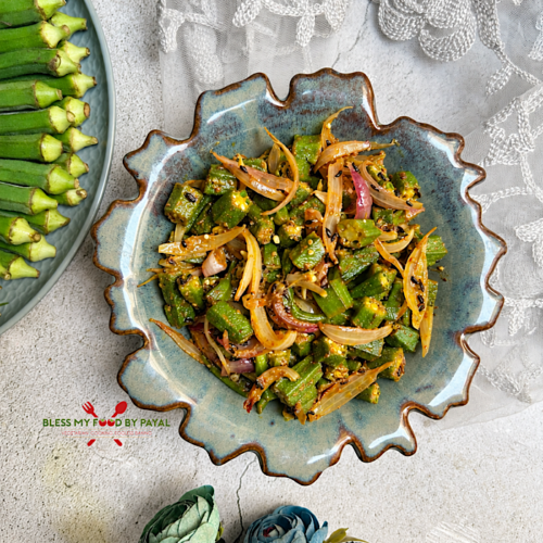 Instant Masala Bhindi in Microwave